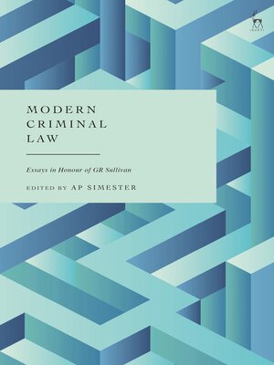 cover image of Modern Criminal Law